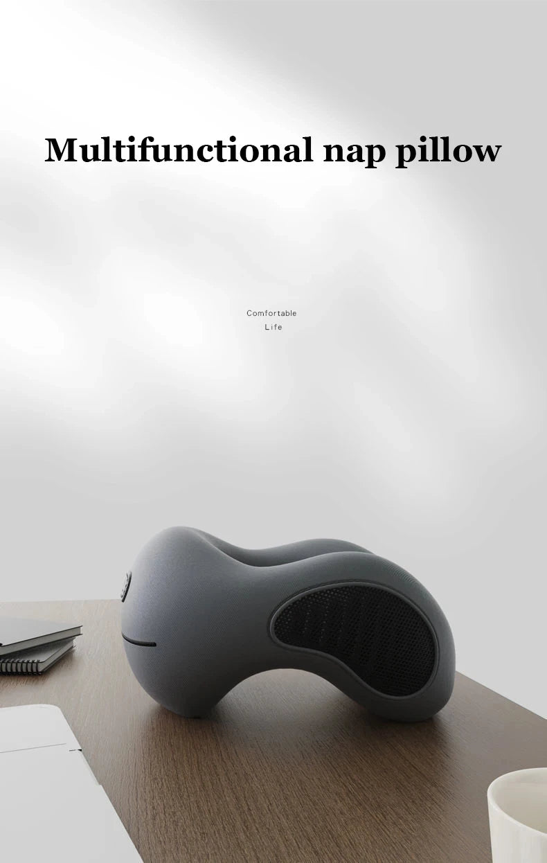 Multifunction U-Shaped Sponge Core Neck Pillow Slow Rebound Soft Travel Pillow For Sleeping Cervical Health Massage Nap Pillows