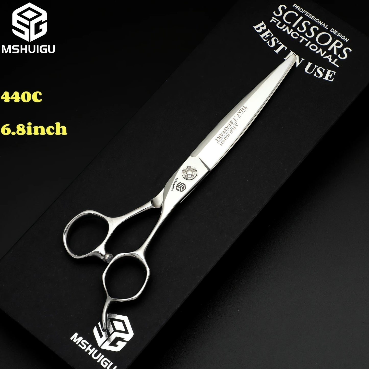 MSHUIGU professional barber Small size scissors 440C 5-5.5-6inch Multifunctional thinning shears Salon Tool Accessories