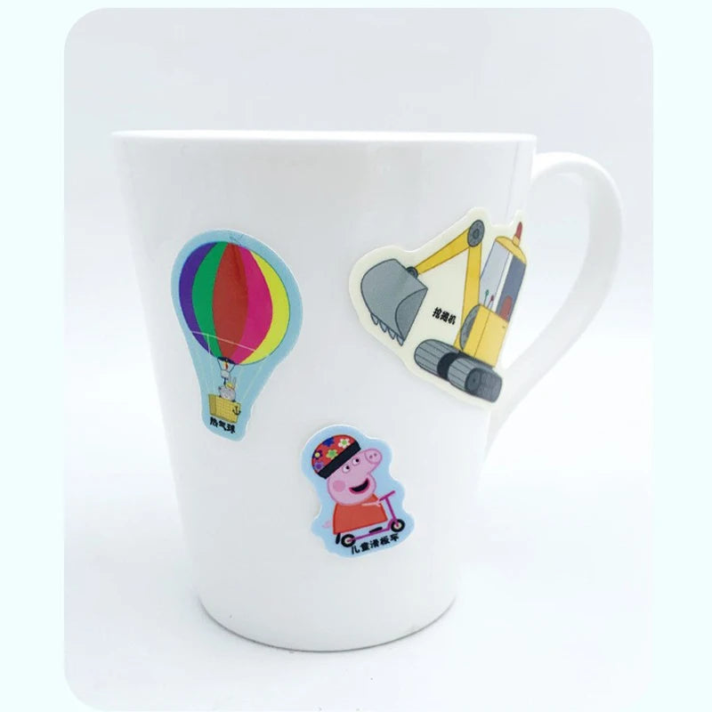 Peppa Pig Jelly Sticker Book Children's Cartoon Sticker Sticker 3-6 Year Old Girl Sticker Quiet Book Educational Toys