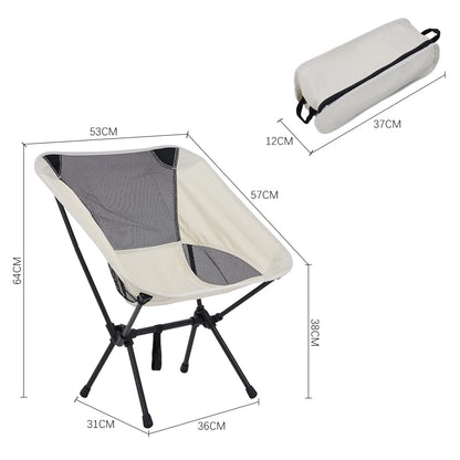 【Breeins】Foldable Camping Chairs Set Lightweight folding Chair Ultralight Backpacking Moon Chairs for Garden Picnic Beach