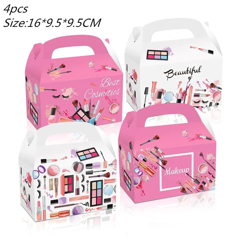 Cosmetics Makeup SPA Theme Party Decoration Tableware Set Paper Cup Plate Napkins Tablecloth Wedding Event Girls Birthday Favor