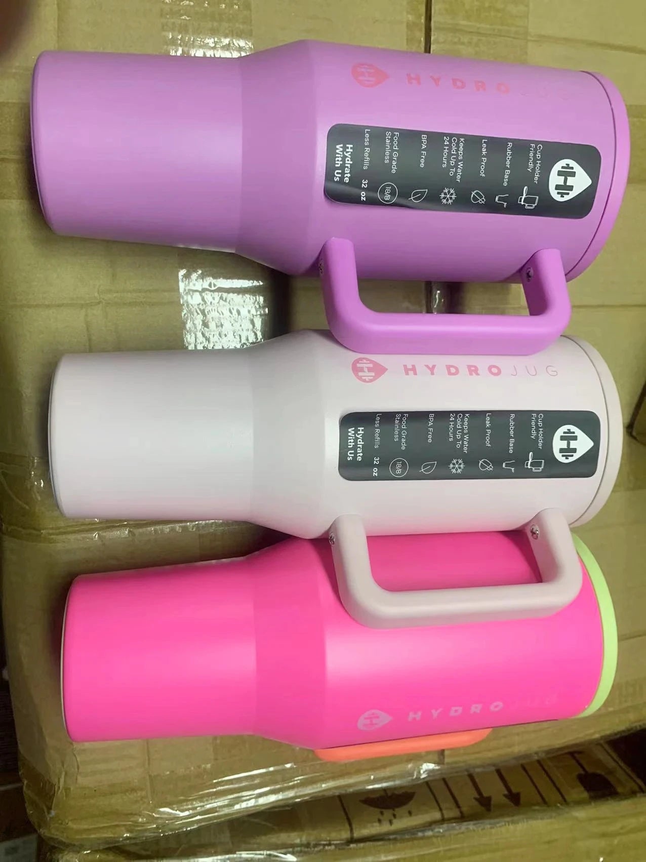 HydroJug Thermobecher 32 oz/40 oz mit Strohhalmdeckel, Edelstahl, vakuumisoliert, doppelwandig, für unterwegs