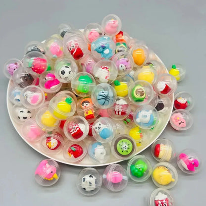 30/50 Pcs 32mm Transparent Eggshell Mixed Toy Kids Birthday Party Favor Pinata Gift Bag Filler Carnival Christmas Gift Reward