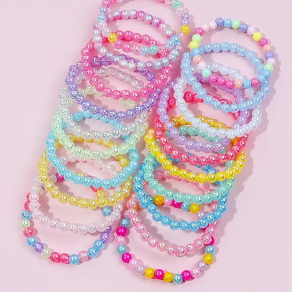 10/100Pcs Colorful Beaded Bracelets for Children Birthday Party Favors Goodie Pinata Filler Baby Shower Wedding Guest Treat Gift