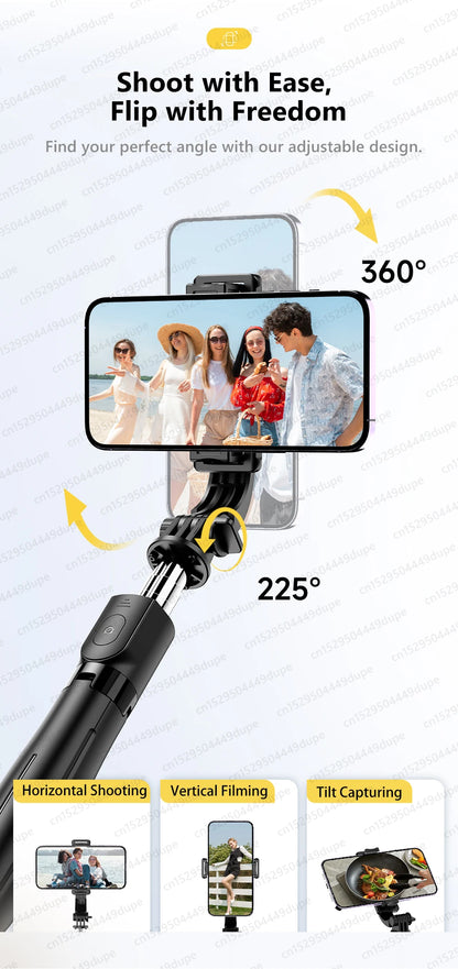 TOKQI-L21 Selfie Stick Telescopic Travel Handheld Tripod Portable Phone Stand for Cell Phone Live Streaming TikTok Recording