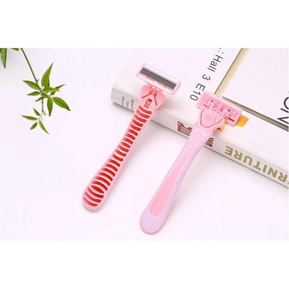 1Handle+18Blade Women's Manual Safety Razor 6Layer Stainless Steel Shaving/Hair Removal Blade Replaceable blade