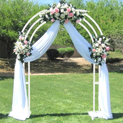 Heavy Strong White Metal Wedding Arch Garden Arbor Frame, Floral Backdrop Stand, Pergola for Indoor and Outdoor