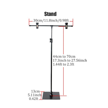 BFOLLOW 30cm T Shape Background Stand with 40cm PVC Backdrop Props for Product Photography Desk Photo Shooting Kit Studio Set