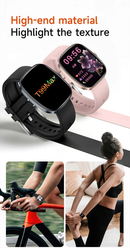 New Smart Watch Android IOS Phone 1.44 Inch Color Screen Bluetooth Call Blood Oxygen/Pressure Monitoring Smart Watch Women Men