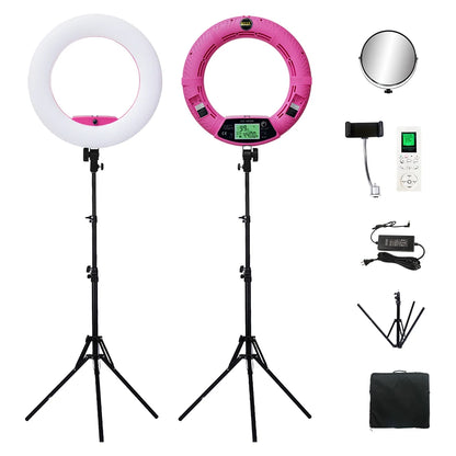 96W Ring Light Photography Led Ring Lamp 2700-10000k With Mobile Holder Tripod Stand Ringlight kit For Live Video Streaming