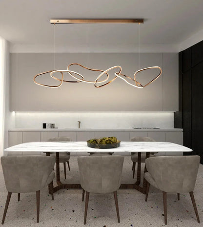 Modern Simplicity Circle LED Pendant Lights for Dining Living Home Decor Hanging Ring Chandelier Lamp Fixture