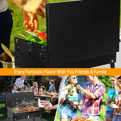 Portable Folding Charcoal BBQ Barbecue Camping Grill Travel Picnic Outdoor