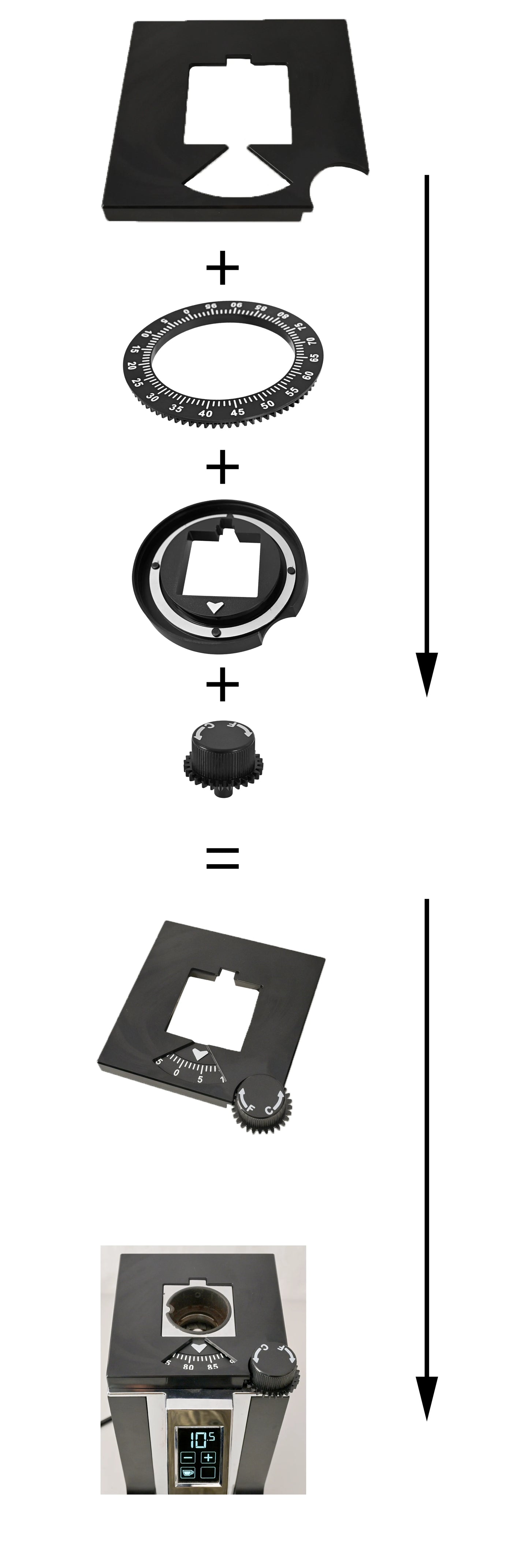 CAFEMASY Coffee Grinder Grind Spout Funnel Espresso Coffee Grinder Powder Outlet Mouth For Eureka Mignon Grinder Accessories