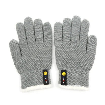 Kids Winter Gloves - Warm Knitted Mittens for Boys & Girls Ages 6-10 | Premium Cotton Stretch Gloves