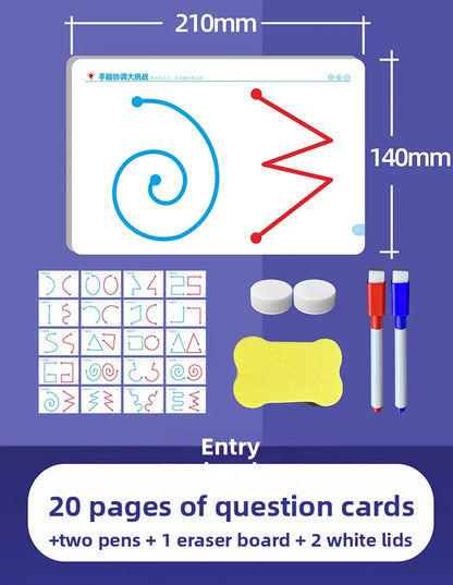 Hand-Brain Coordination Action Practice Development Set Used for Overall Brain Balance Attention Improvement Tool