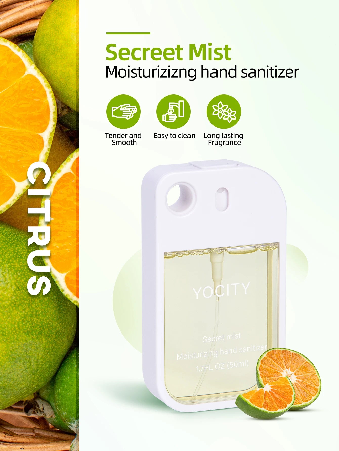 50ml Air Freshener Car Fragrance Spray Fresh Air Long-Lasting Fragrance Bathroom Hotel Valentine's Day Gifts Hand Sanitizer Bott