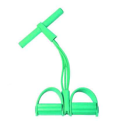 4 Tube Tension Rope Puller Pedal Ankle Exerciser Abdominal Fiess Sport UK