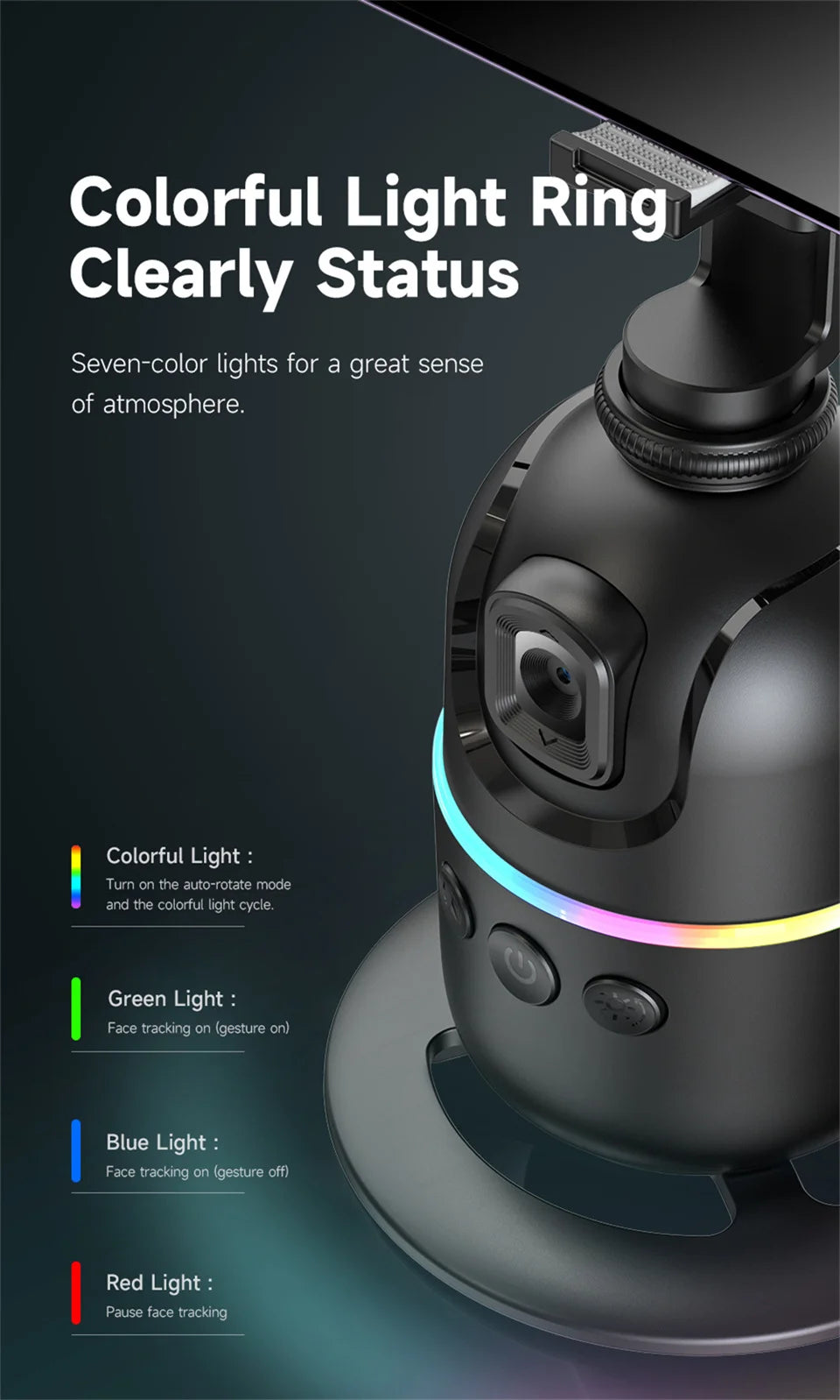 Roreta Multifunctional selfie stick with light anti shake shooting image stable for iPhone smartphone handheld gimbal stabilizer