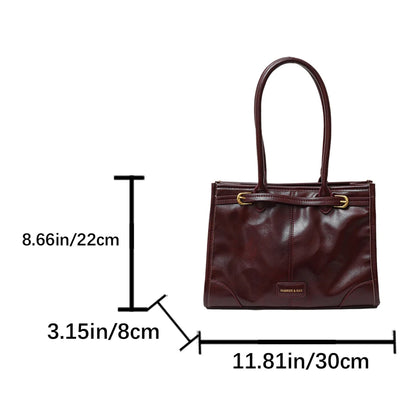 Luxury Handbag Designer Tote Bag for Women PU Leather Shoulder Bag Trendy Red Tote Bags Clutch Handbag for Work Commuter Bag