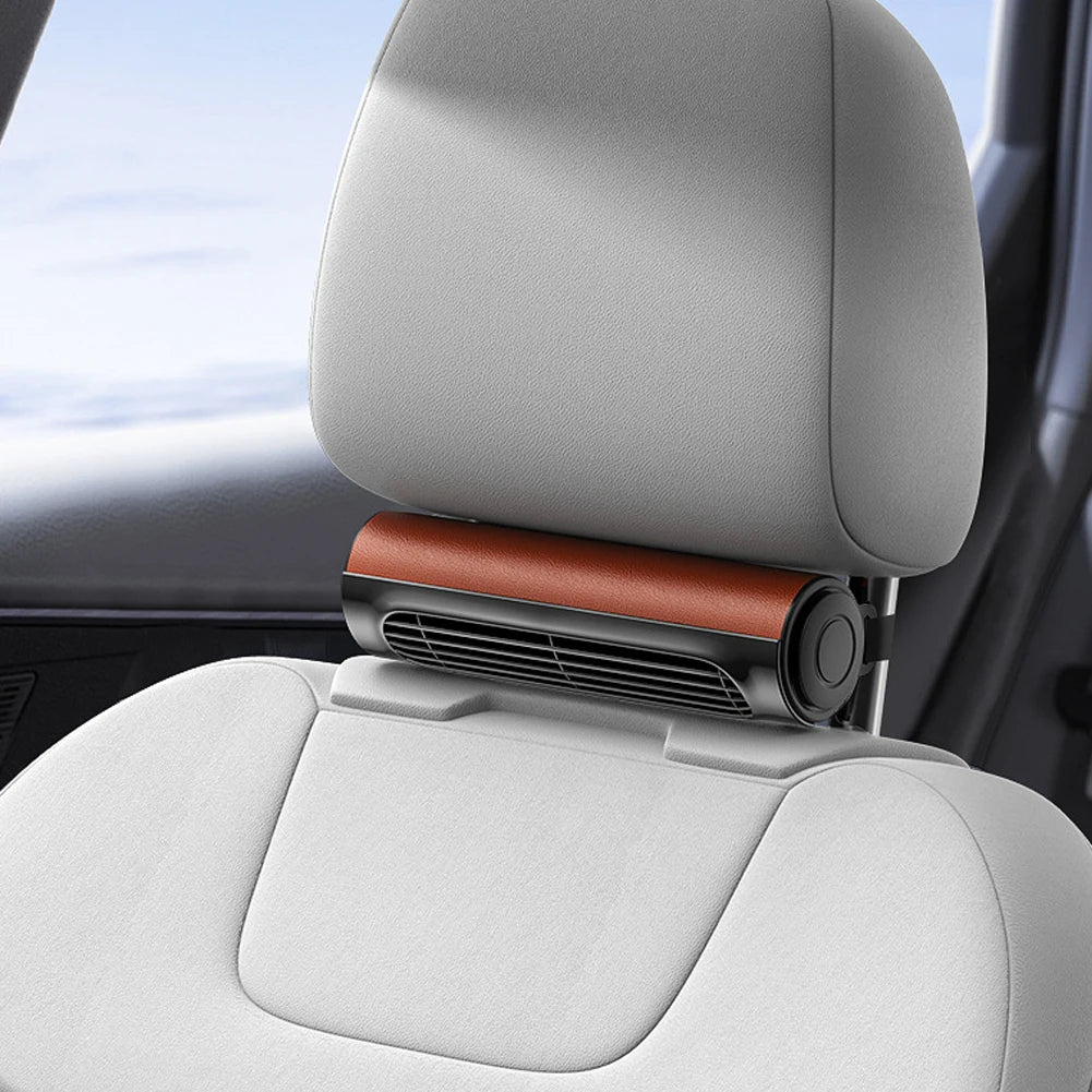 Portable Car Seat Fan USB Powered Low Noise Car Headrest Cooling Air Fan Car Seat Ventilation Fan for Front Rear Seat Passenger