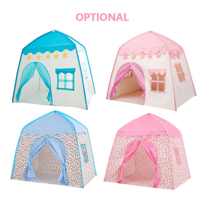 Kids Play Tent Princess Castle Play Tent Oxford Fabric Large Fairy Playhouse with Carry Bag for Boys & Girls Indoor Outdoor