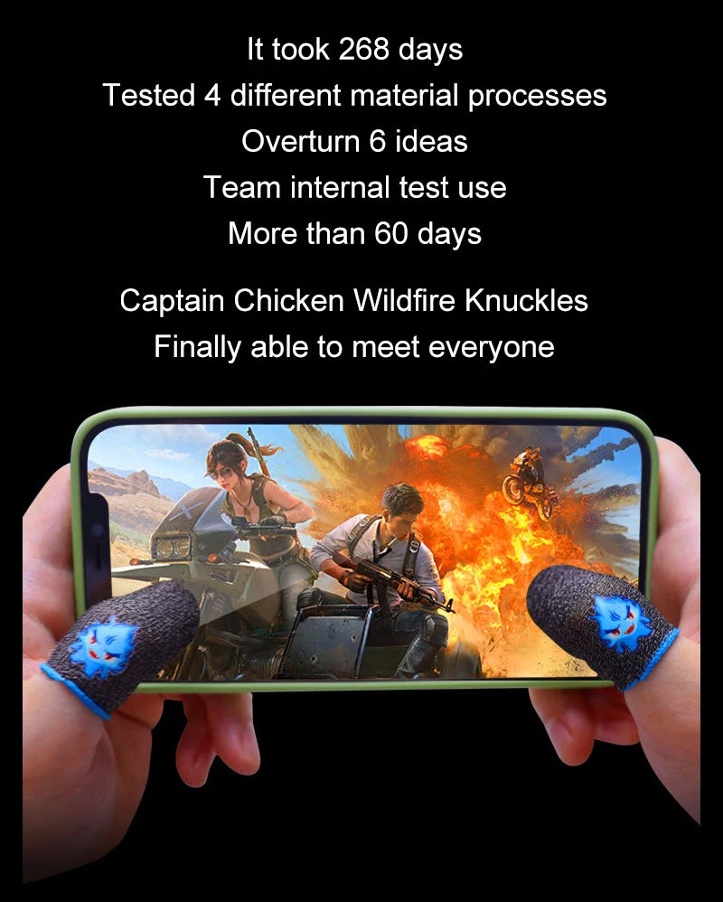 Moble Game Finger Sleeve for PUBG Game Breathable Thumb Gloves Controller Touch Screen Fingertips Anti Slip Gloves Finger Sleeve