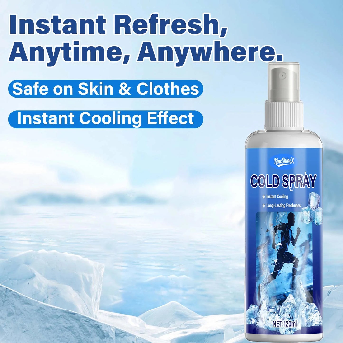 Cooling Spray, Body Cooling Spray, Cooling Spray for Hot Weather, Cooling Spray | Stay Cool in The Heat with Cooling Spray,120ml