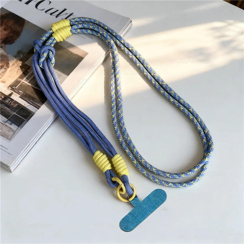 Creative 3-in-1 Mobile Phone Lanyard Wrist Strap Crossbody Hanging Neck Cellphone Chain Travel Convenience Phone Anti-loss Strap