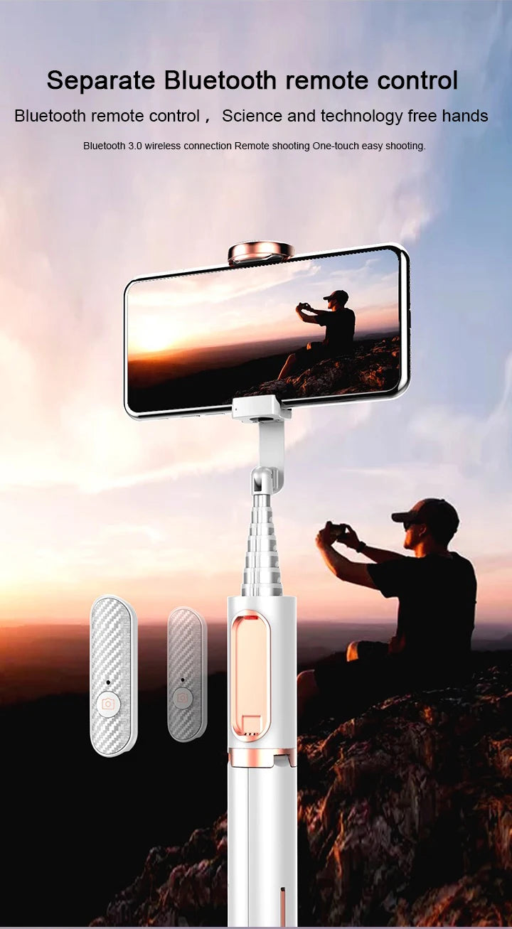 Selfie Stick Wireless Tripod Stand Bluetooth Remote Extendable Tripod for iPhone Mobile Phone Tiktok Live Streaming