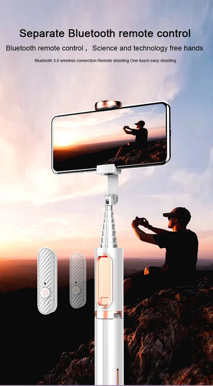 Selfie Stick Wireless Tripod Stand Bluetooth Remote Extendable Tripod for iPhone Mobile Phone Tiktok Live Streaming