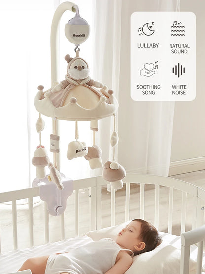 Banshili Music Bed Bell Baby Mobile Cute Cartoon Soothing Boys and Girls Toys Baby Mobile for Crib Baby