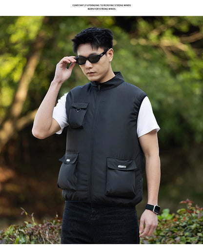 Summer Cooling Fan Workwear, Unisex Short Sleeve, Outdoor Sun Protection & Cooling Vest with Built-in Fans