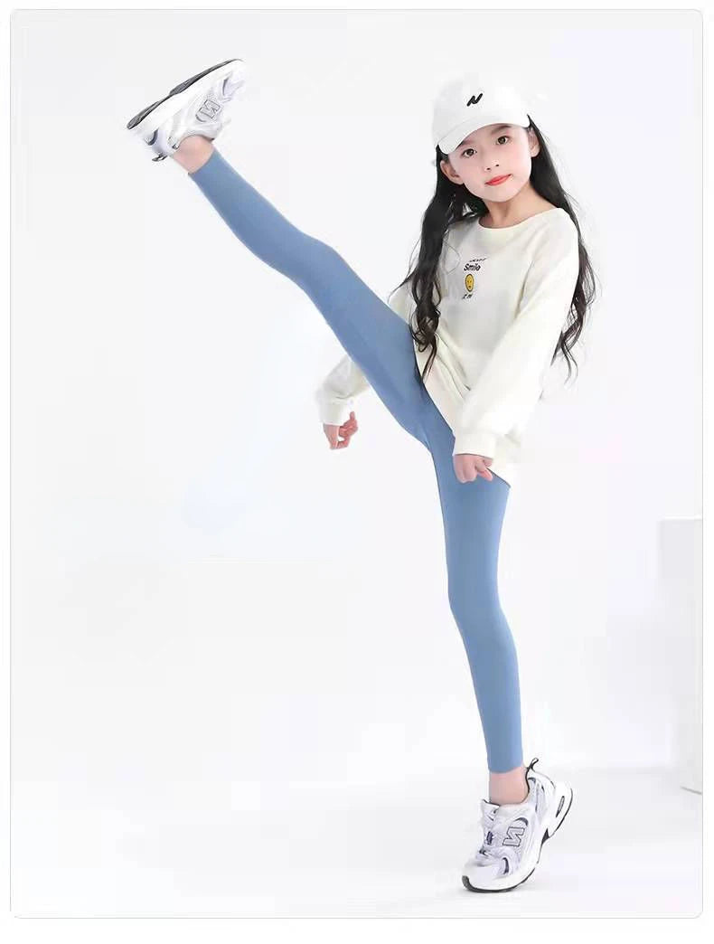 Girls Autumn Leggings - Solid Color Kids Tights & Sweatpants (2-6Y)