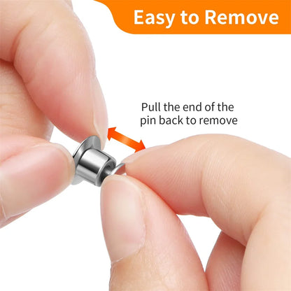 10/30/50pcs Safety Brooch Lock Metal Pins Back Keeper Caps Clasps for DIY Jewelry Making Accessories Findings Supplies Crafts