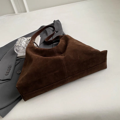 Hobo Bag PU Leather Large Capacity Shoulder Bag for Women with Zipper Handbag Solid Slouchy Bag Commuter Travel Bag