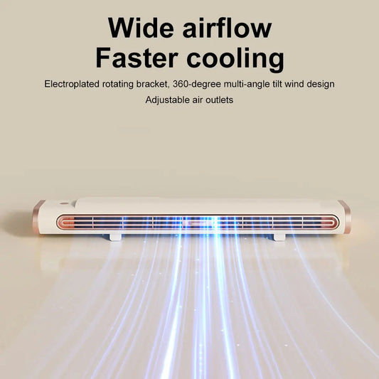 Tower Fan Adjustable Vents Bladeless Fan Space-Saving Oscillating Fan for Bedroom Home Office Room