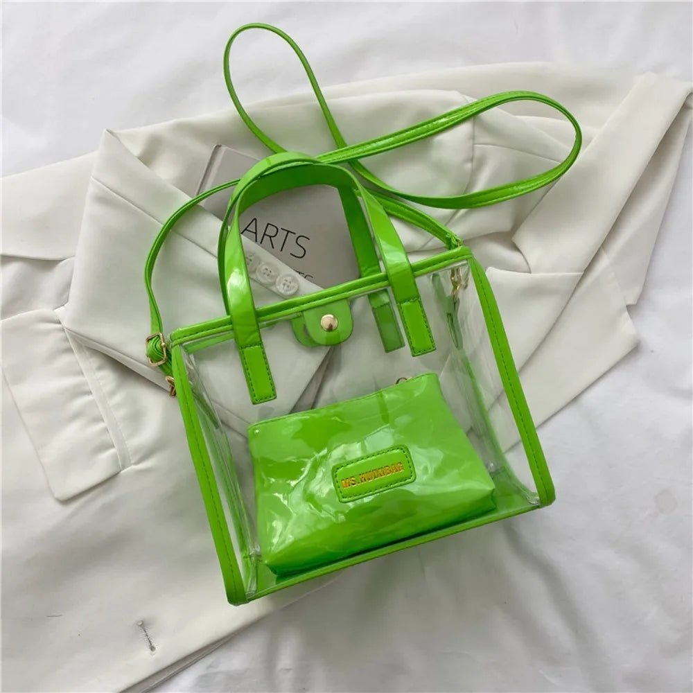 Crossbody Shoulder Bags with Removable Strap Stadium Approved Bags Women Transparent Clear Purse