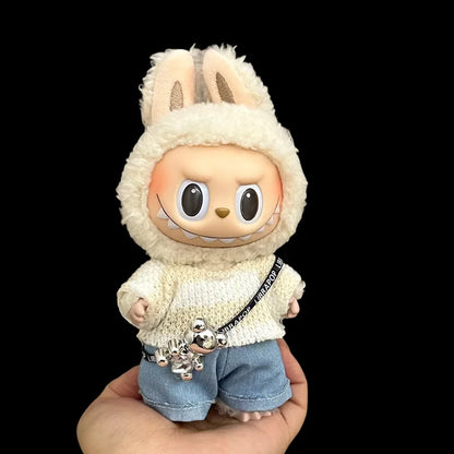 New style for Labubu 17cm doll clothes DIY accessories hat pants decoration set collection birthday gift cute children's toys