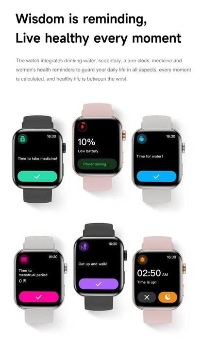 2026 New Original Watch Series 11 Women Smart Watch Bluetooth Call NFC IP68 Waterproof HD AMOLED Screen GPS Track Men Smartwatch