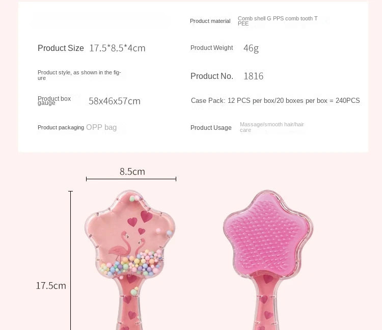 New Star Magic Combs Anti-static Massage Unicorn Hair Brushes Tangle Detangle Shower Massage Hair Brush Comb Salon Styling Tools