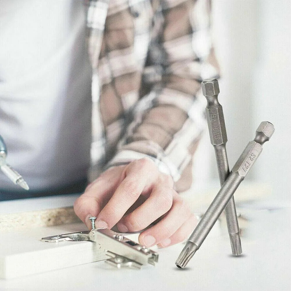 11Pcs Long Reach Torx Star Hex Security Bit Set Tamper Proof Screwdriver Bits