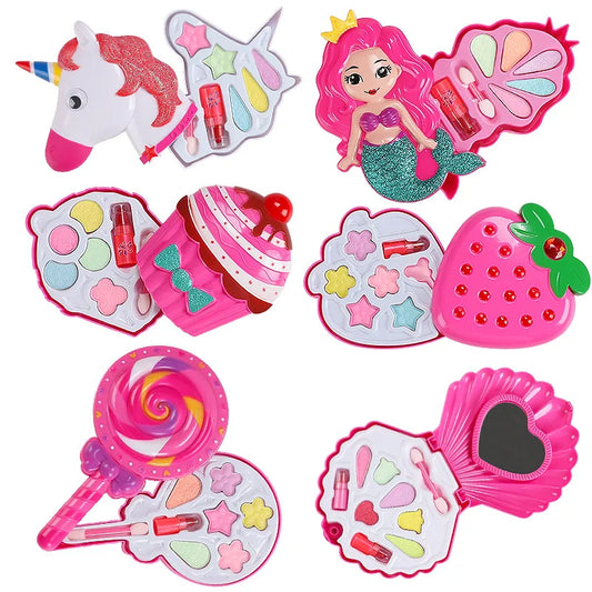 Girls Make Up Set Toys Beauty Makeup Tools Children Pretend Play Toys Safe Non Toxic Dressing Cosmetic Nail Polish Toys Gifts