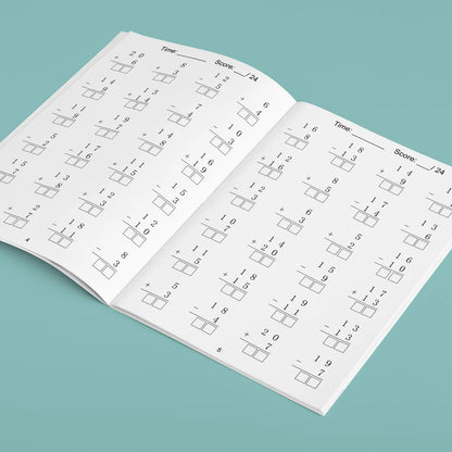 32 Pages Children's Math Enlightenment Workbook Addition and Subtraction Within 20 Mental Arithmetic Problems Activity Workbook