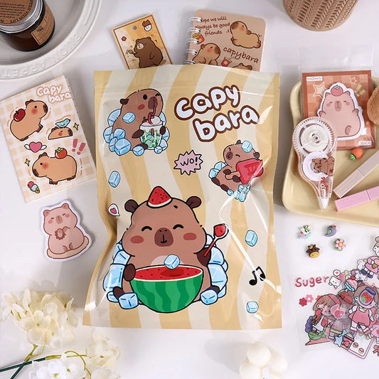 New Creative Capybara Stationery Set Blind Bag Cute Cartoon Pencil Stationery Eraser Learning Supplies Student Prize Gift Suppli