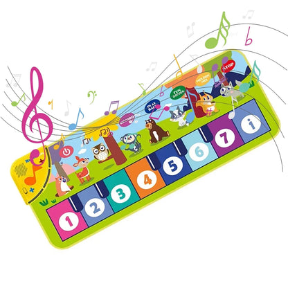 Piano Mat for Kids Kids Toddlers Floor Keyboard Dance Mat Baby Fitness Play Animal Music Blanket Instrument Toys Girl Boy Gift