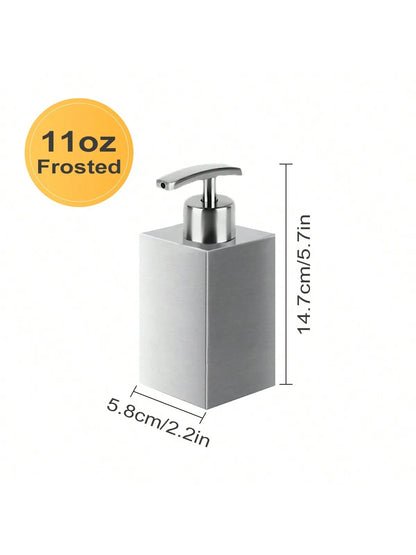 Leeseph Stainless Steel Soap Dispenser, Refillable Pump Bottles Liquid Soap Dispenser, for Kitchen Sink, Countertop, Bathroom