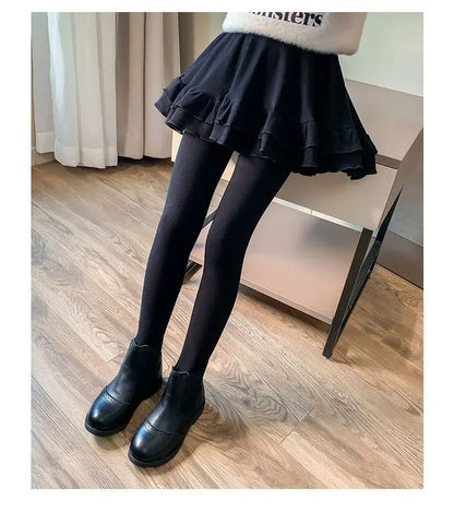 Girls Leggings Skort - Korean Style Two-Piece Skirt Pants | Spring Autumn Kids Outerwear