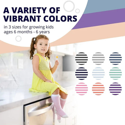 Girls Knee High Socks Cozy Warm Cotton Uniform Sports Socks for Baby Toddlers Kids Dress Socks