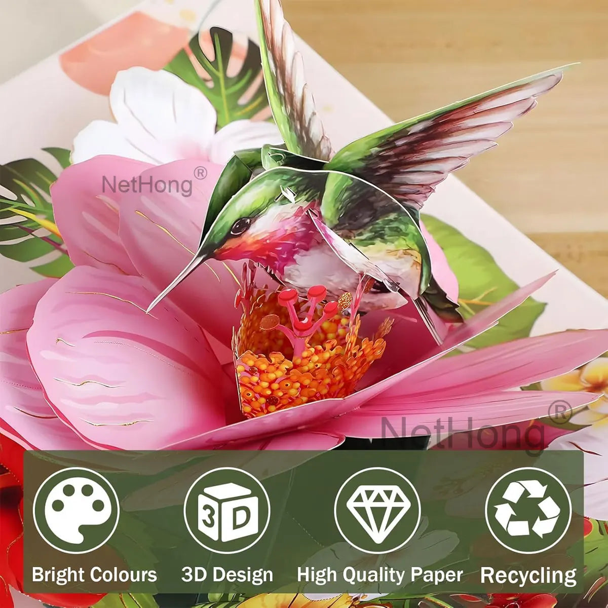 3D Butterfly Pop Up Greeting Cards Postcard For Valentine's Day, Mother, Anniversary, Wedding Invitation Greeting, Birthday Gift