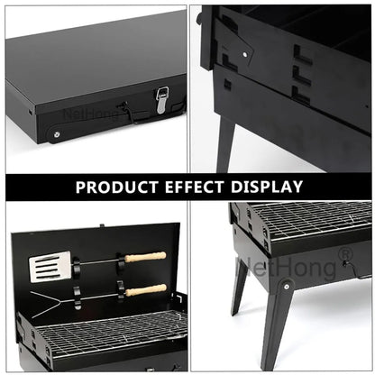 Portable Folding Charcoal BBQ Barbecue Camping Grill Travel Picnic Outdoor